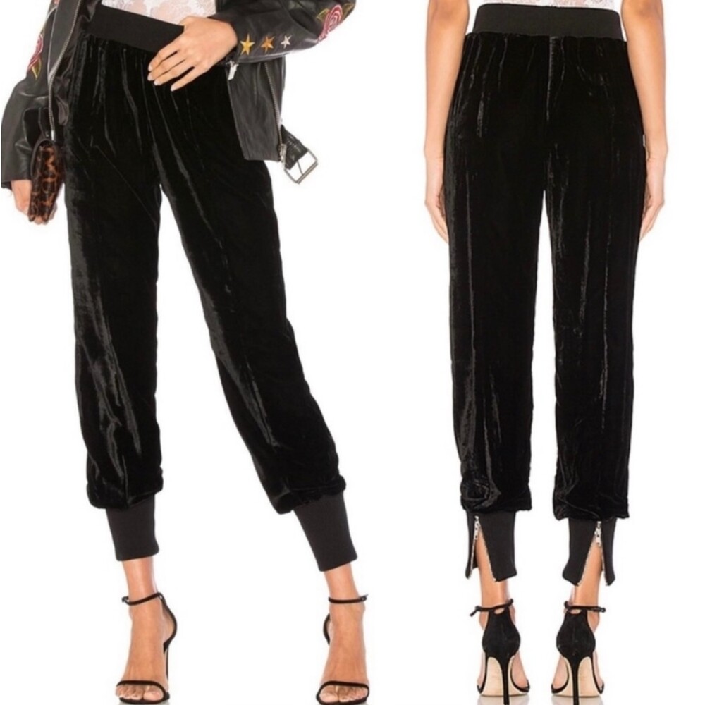 LPA Velvet Joggers Elastic Waist Pants M